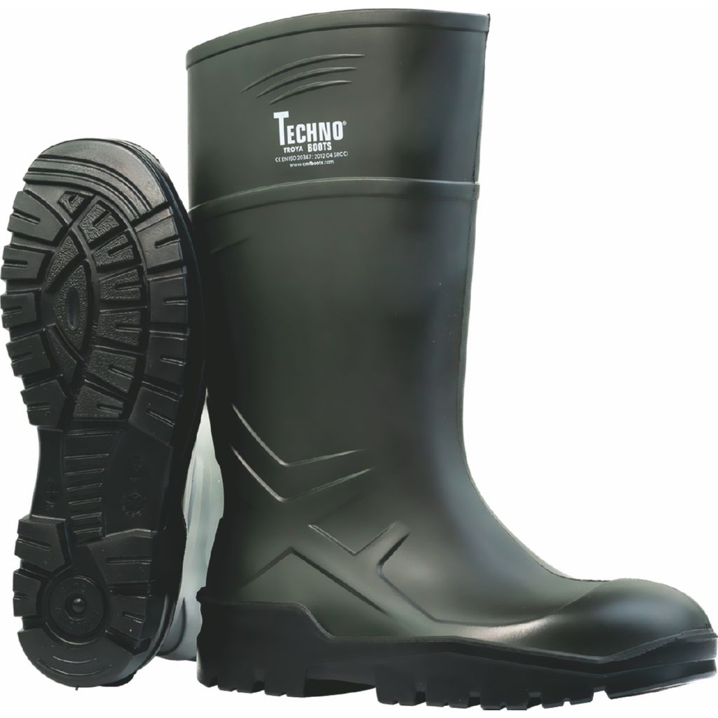 BOTA TROYA NO EPI PU T-41 VERDE/NEGRO