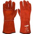 GUANTE SOLDADOR ROJO FORRADO 35CM H408 T-10