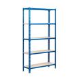 KIT 5 ESTANTERIAS.5/400 180X090X40 AZUL/BLANCO