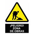 SEÑAL PELIGRO ZONA DE OBRAS SA1042 40X30